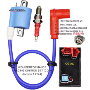 Motorcycle Parts High Performance Racing CDI Ignition Coil Racing Spark Plug D8TC 3 Electrode IRIDIUM for 50cc 125cc 150cc 200cc 250 AC Cdi