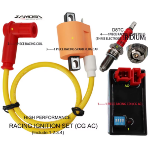 Motorcycle Parts Racing CDI Racing Ignition Coil Racing Spark Plug D8TC for CG150 AKT 125 RX125 FT125 FT150 SBR150 AC 6Pin 3 Electrode IRIDIUM Plug